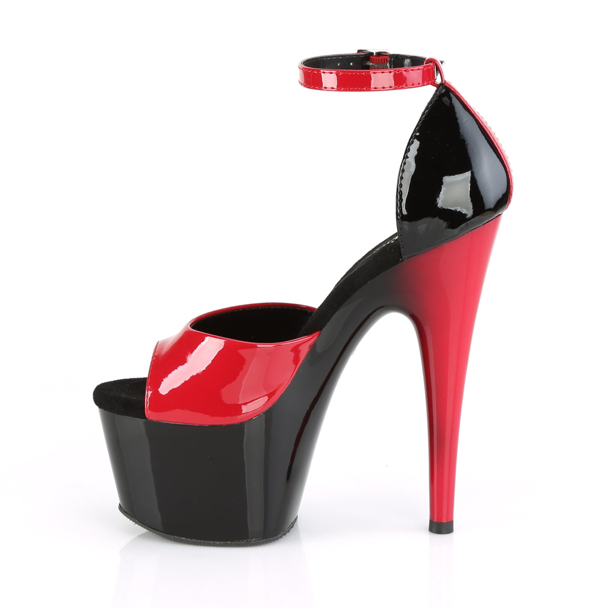 Pleaser Sandali da donna ADORE-789 RED-BLK PAT / BLK-RED