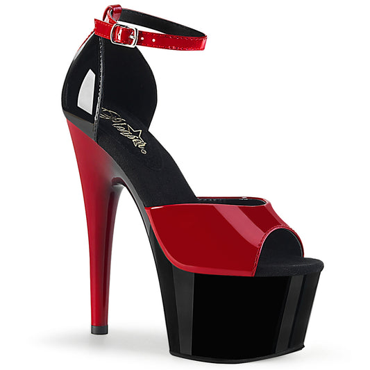 Pleaser Sandali da donna ADORE-789 RED-BLK PAT / BLK-RED