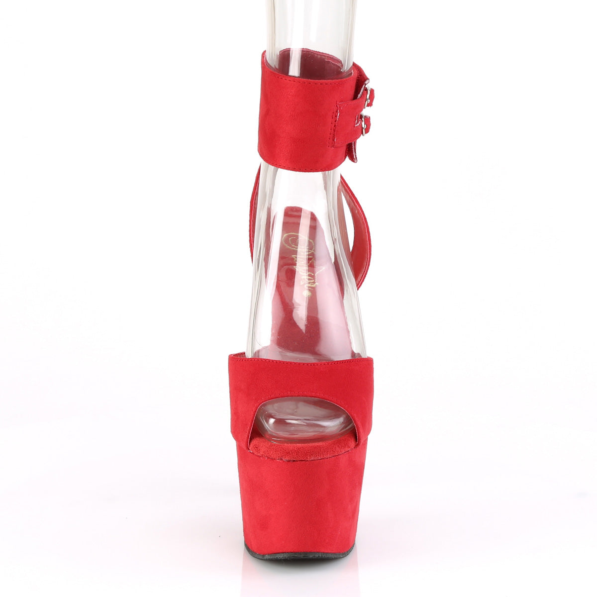Pleaser Sandali da donna ADORE-791FS Rosso in finta pelle scamosciata / rossa in finta pelle scamosciata