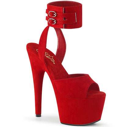 Pleaser Sandali da donna ADORE-791FS Rosso in finta pelle scamosciata / rossa in finta pelle scamosciata