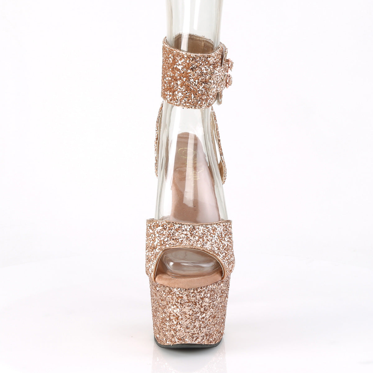 Pleaser Sandali da donna ADORE-791lg glitter oro rosa / scintillio oro rosa
