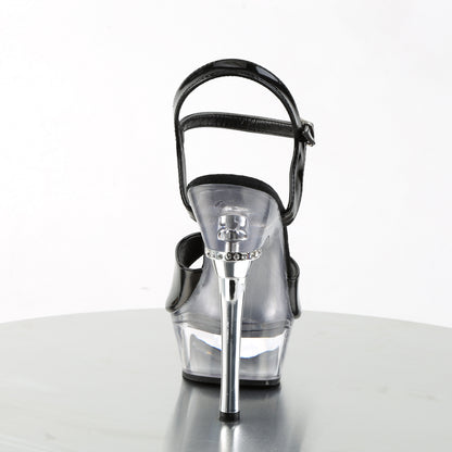 Pleaser Sandali da donna ALLURE-609 BLK PAT / CLR