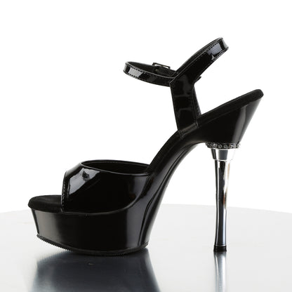 Pleaser Sandali da donna ALLURE-609 BLK PAT / BLK