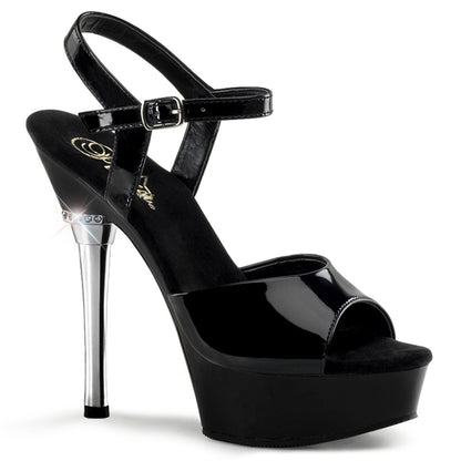 Pleaser Sandali da donna ALLURE-609 BLK PAT / BLK