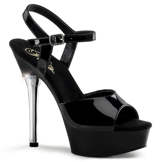 Pleaser Sandali da donna ALLURE-609 BLK PAT / BLK