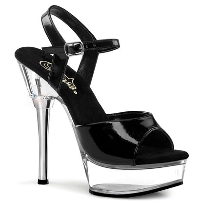 Pleaser Sandali da donna ALLURE-609 BLK PAT / CLR
