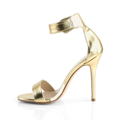Pleaser Womens Pumps AMUSE-10 Gold Mat. Pu