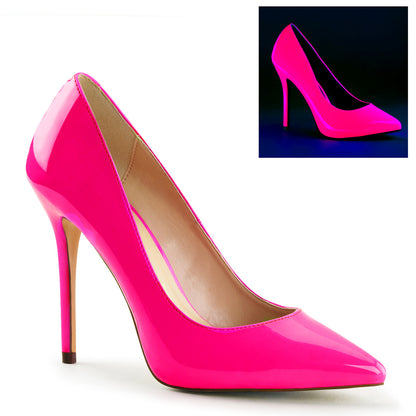 Pleaser Pompe da donna AMUSE-20 Pat al neon fucsia