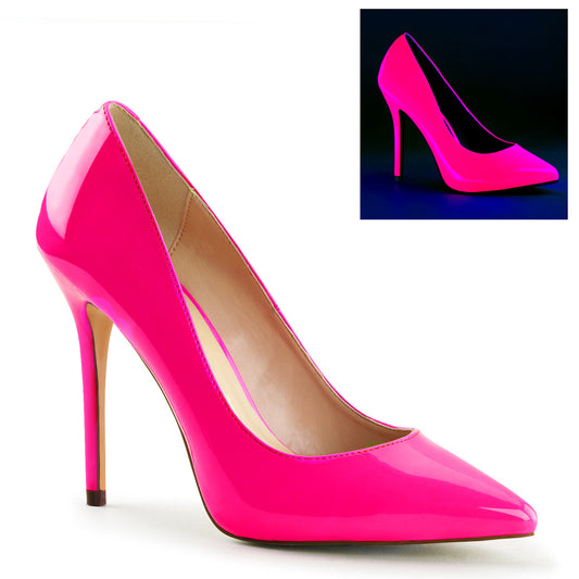 Pleaser Pompe da donna AMUSE-20 Pat al neon fucsia
