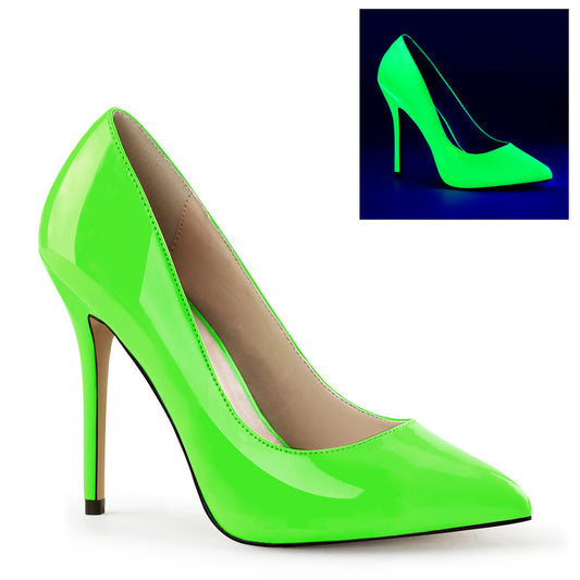Pleaser Pompe da donna AMUSE-20 Pat NEON Green