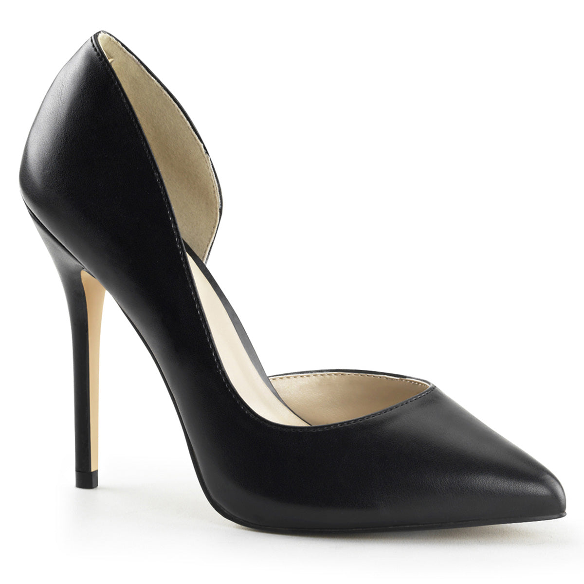 Pleaser Pompe da donna AMUSE-22 Blk in ecopelle