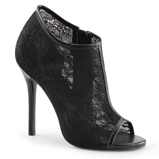 Fabulicious Sandali da donna AMUSE-56 Blk Lace-Mesh