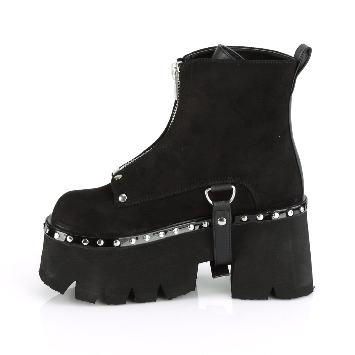 DemoniaCult Stivali alla caviglia femminile ASHES-100 BLK VEGAN SEEDE-BLK V. LE