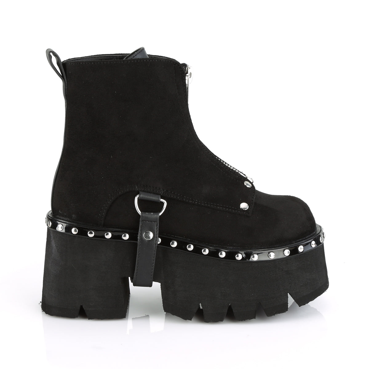DemoniaCult Stivali alla caviglia femminile ASHES-100 BLK VEGAN SEEDE-BLK V. LE