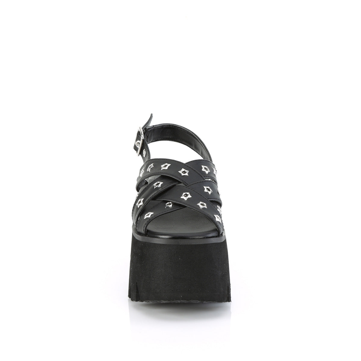 DemoniaCult  Sandali ASHES-12 pelle vegana BLK