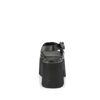 DemoniaCult  Sandali ASHES-12 pelle vegana BLK