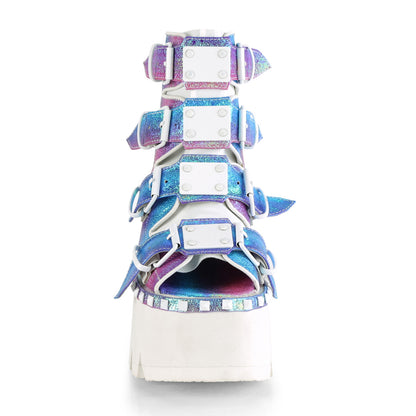 DemoniaCult Womens Sandals ASHES-70 Purple Multi Iridescent V. Le