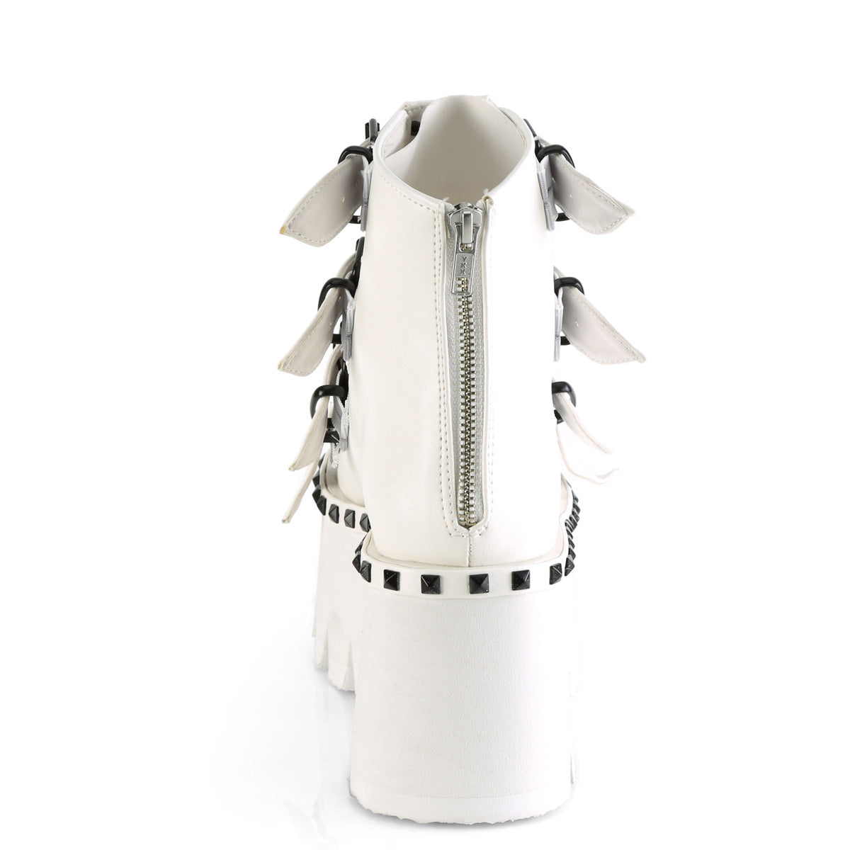 DemoniaCult Sandali femminili ASHES-70 pelle vegana WHT