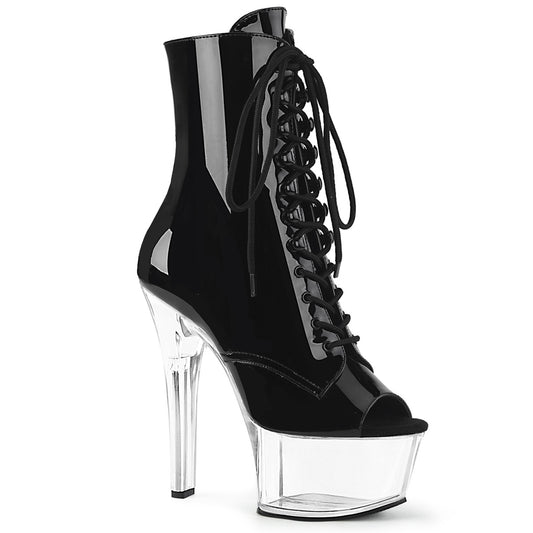 Pleaser Stivaletti da donna ASPIRE-1021 BLK PAT / CLR