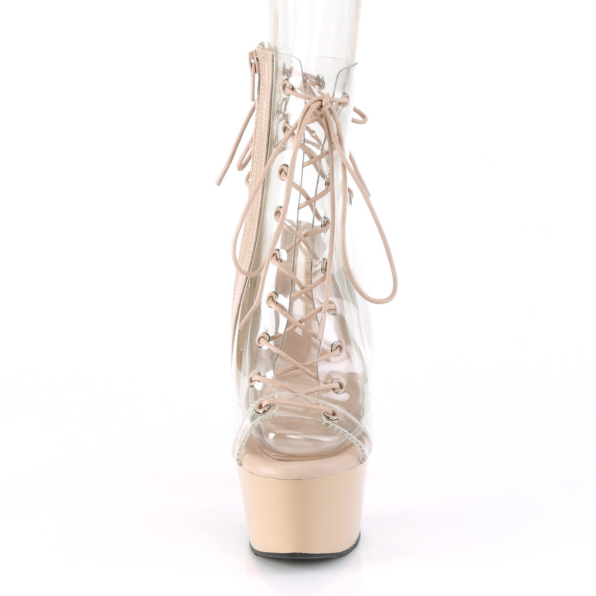 Pleaser Womens Ankle Boots ASPIRE-600-30 Clr/Nude