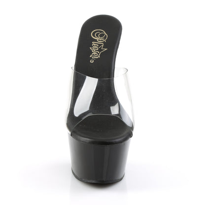 Pleaser Sandali da donna ASPIRE-601 CLR / BLK opaco