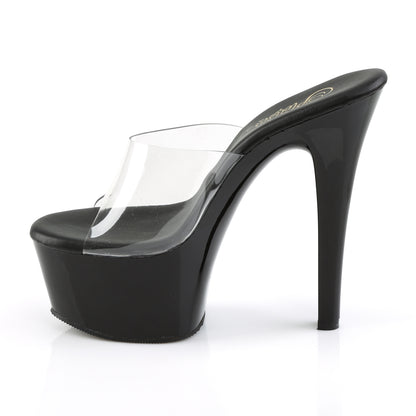Pleaser Sandali da donna ASPIRE-601 CLR / BLK opaco