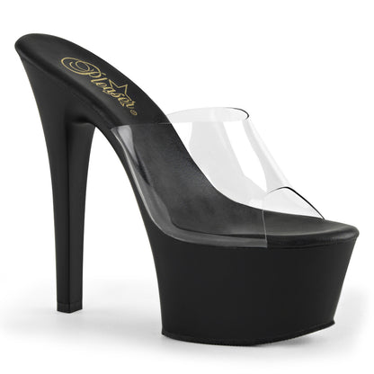 Pleaser Sandali da donna ASPIRE-601 CLR / BLK opaco