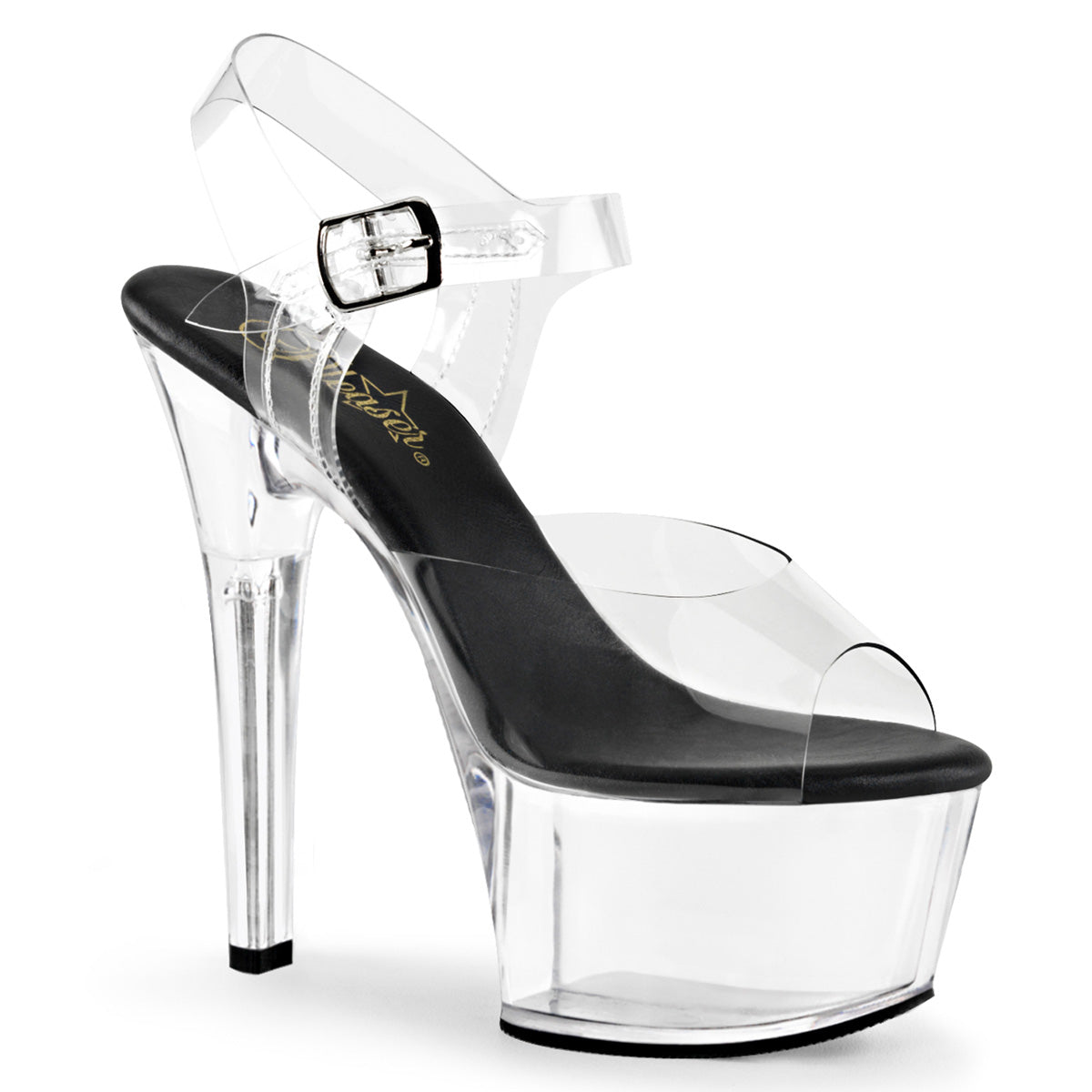 Pleaser Sandali da donna ASPIRE-608 CLR-BLK / CLR
