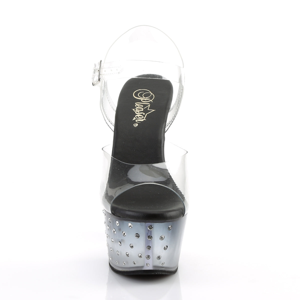 Pleaser Sandali da donna ASPIRE-608STD CLR / BLK-CLR