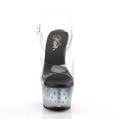 Pleaser Sandali da donna ASPIRE-608STD CLR / BLK-CLR