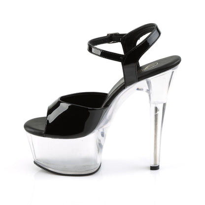 Pleaser Sandali da donna ASPIRE-609 BLK PAT / CLR