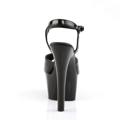 Pleaser Womens Sandals ASPIRE-609 Blk Pat/Blk