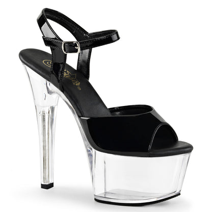 Pleaser Sandali da donna ASPIRE-609 BLK PAT / CLR