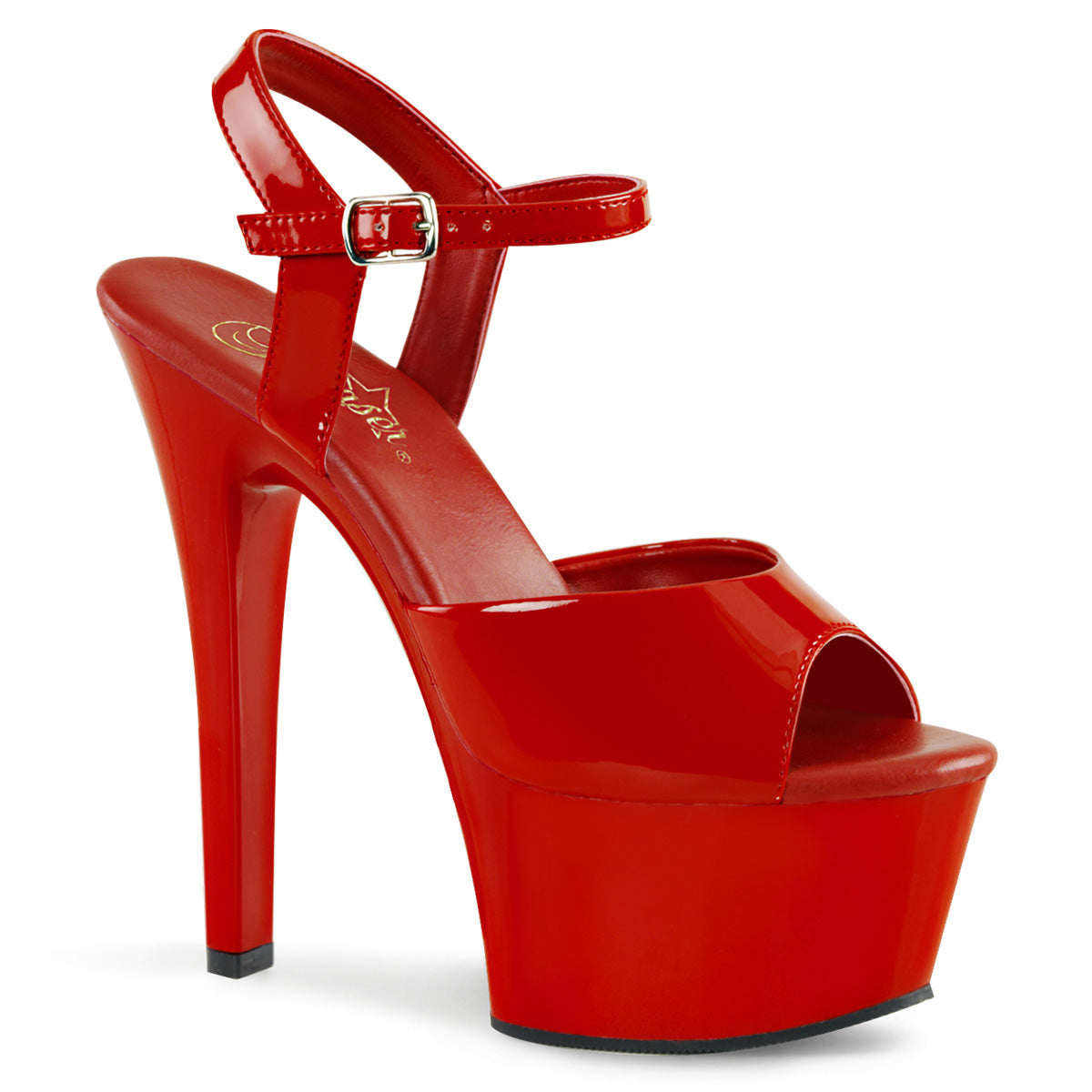 Pleaser Sandali da donna ASPIRE-609 Pat / rosso rosso / rosso
