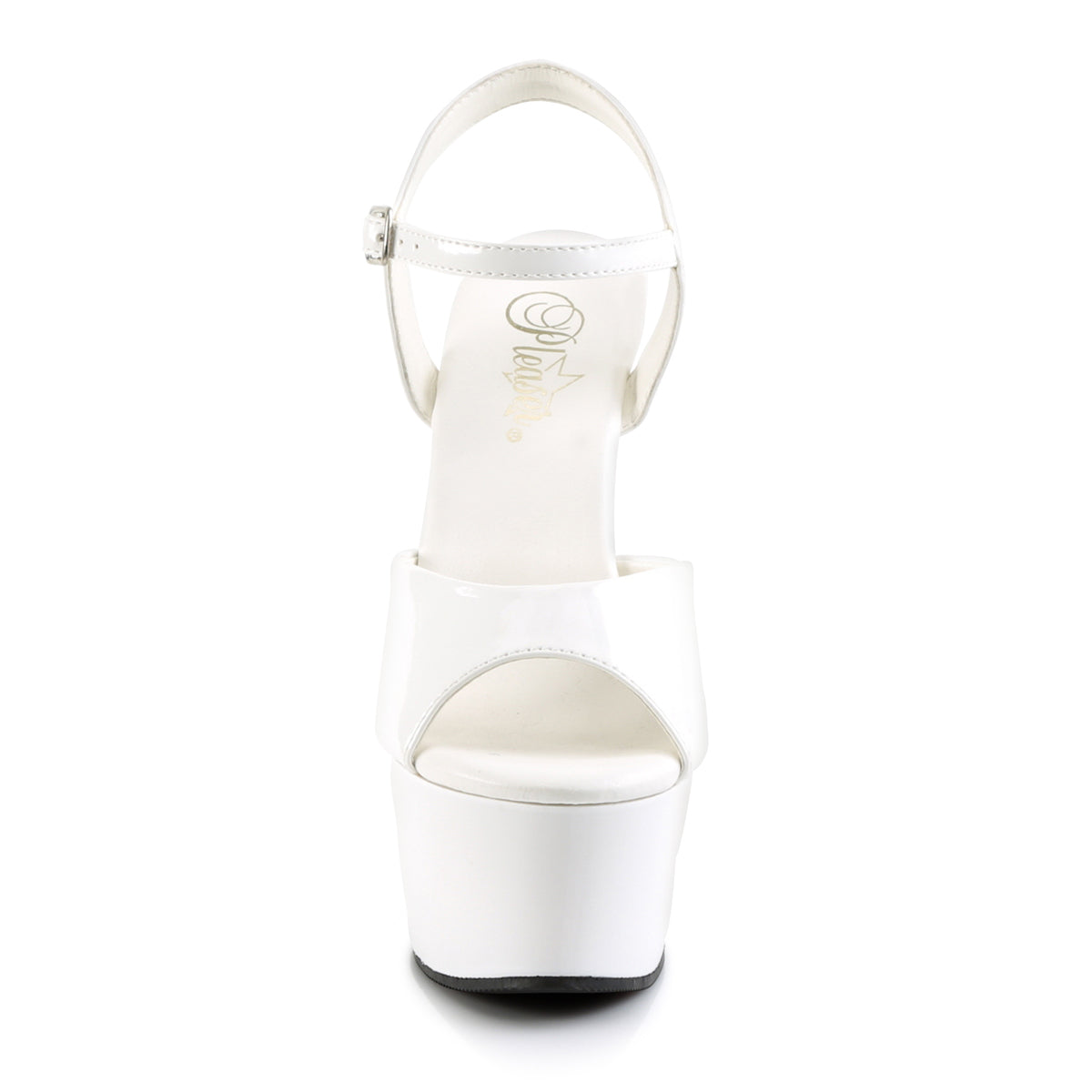 Pleaser Womens Sandals ASPIRE-609 Wht Pat/Wht