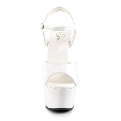 Pleaser Womens Sandals ASPIRE-609 Wht Pat/Wht