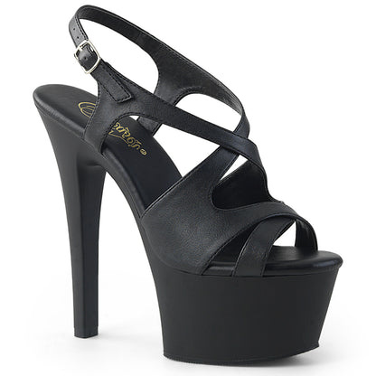 Pleaser Sandali da donna ASPIRE-630 BLK in ecopelle / Blk Matte