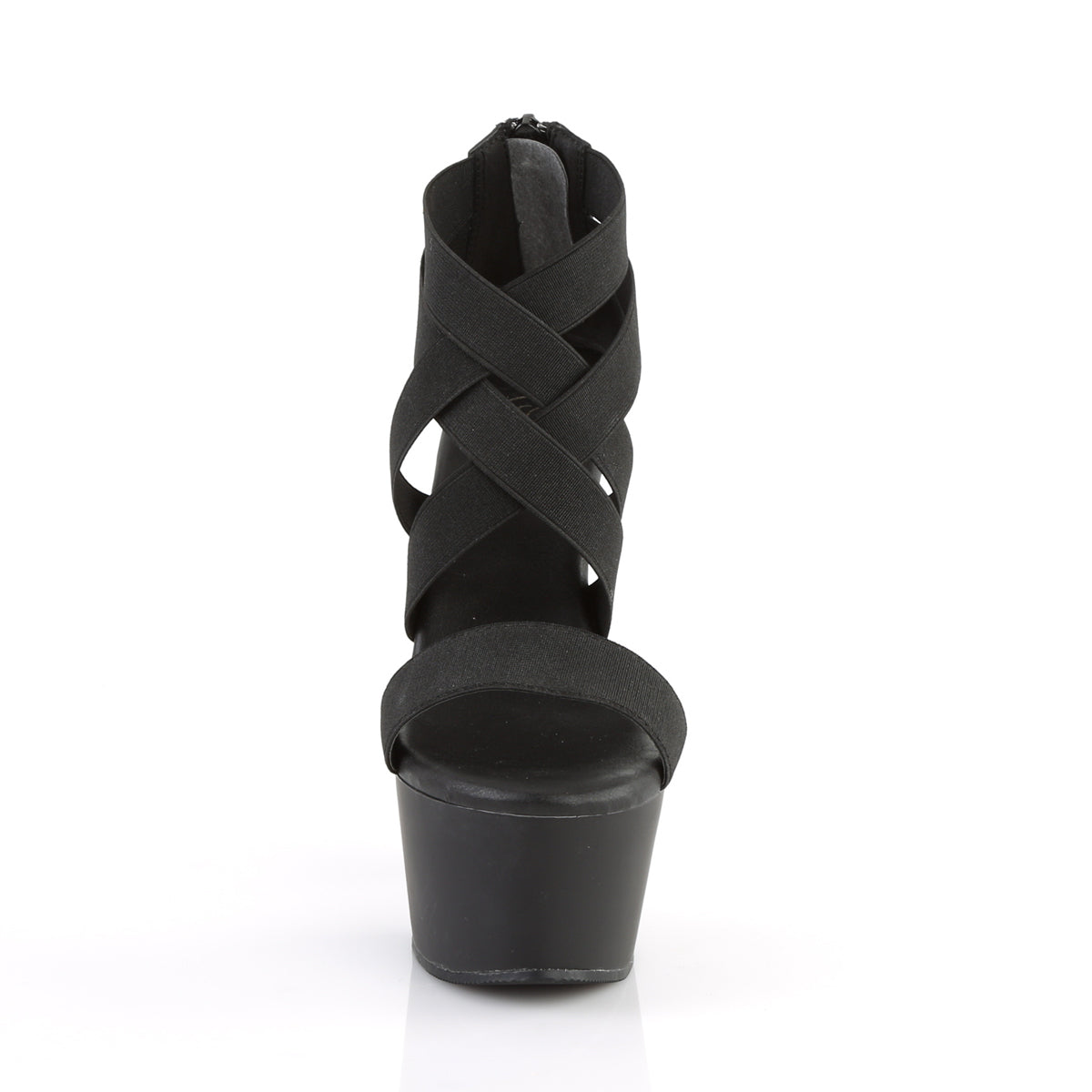 Pleaser Sandali da donna ASPIRE-669 BLK Elastic Band-Ecox Leather / Blk Matte