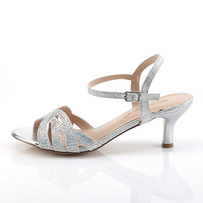 Fabulicious Womens Sandals AUDREY-03 Slv Shimmering Fabric