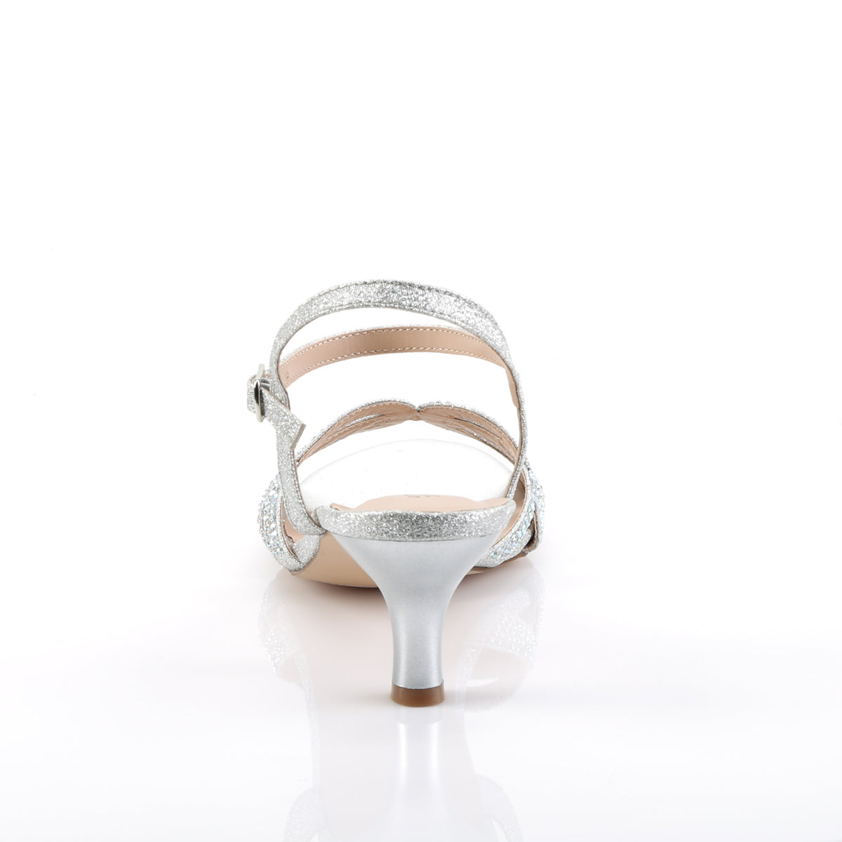 Fabulicious Womens Sandals AUDREY-03 Slv Shimmering Fabric