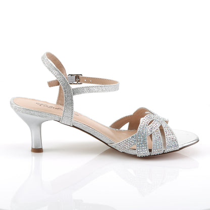 Fabulicious Womens Sandals AUDREY-03 Slv Shimmering Fabric