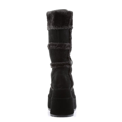 DemoniaCult Womens Boots BEAR-202 Blk Vegan Suede