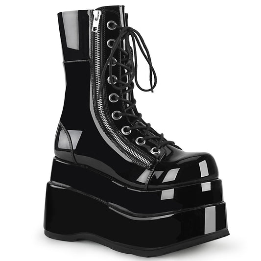 DemoniaCult Womens Boots BEAR-265 Blk Pat