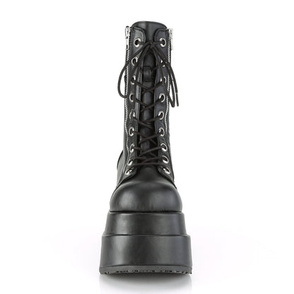 DemoniaCult Womens Boots BEAR-265 Blk Vegan Leather