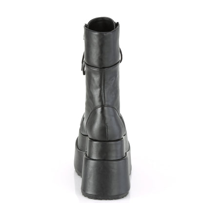 DemoniaCult Womens Boots BEAR-265 Blk Vegan Leather