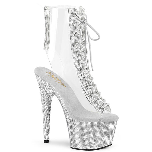 Pleaser  Stivali alla caviglia BEJEWELED-1016c-2-7 CLR-RS/SLV RS