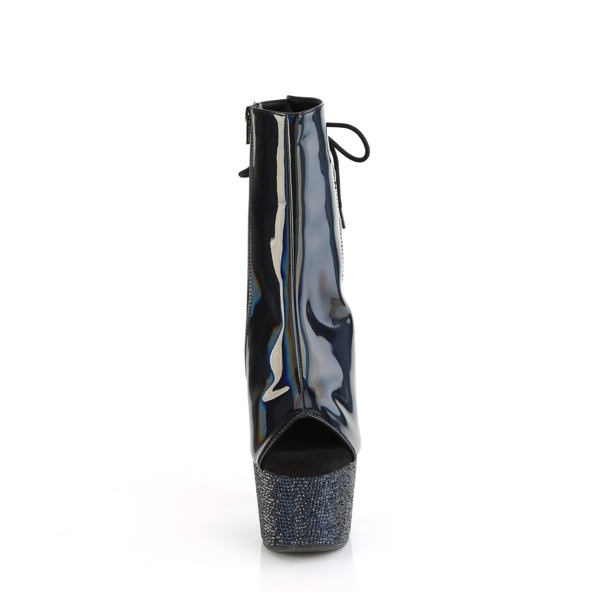 Pleaser  Stivali alla caviglia BEJEWELED-1018dm-7 blk holo pat/mezzanotte blk rs