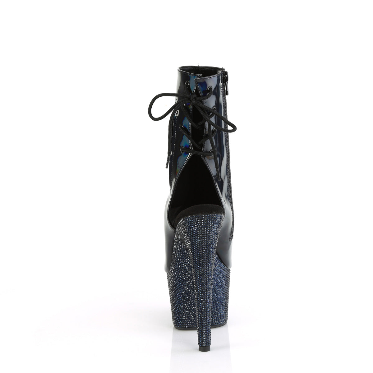Pleaser  Stivali alla caviglia BEJEWELED-1018dm-7 blk holo pat/mezzanotte blk rs
