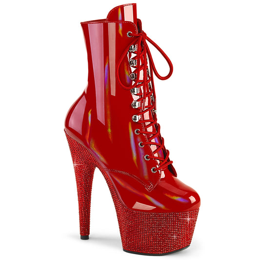 Pleaser  Stivali alla caviglia BEJEWELED-1020-7 Holo Red Pat/Red Rs