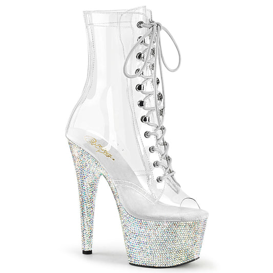 Pleaser  Stivali alla caviglia BEJEWELED-1021c-7 CLR-RS/SLV AB RS